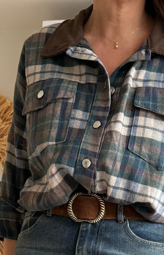Camisa / Sobrecamisa de Franela Cuello Pana
