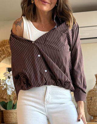 Camisa Doble Efecto Rayas