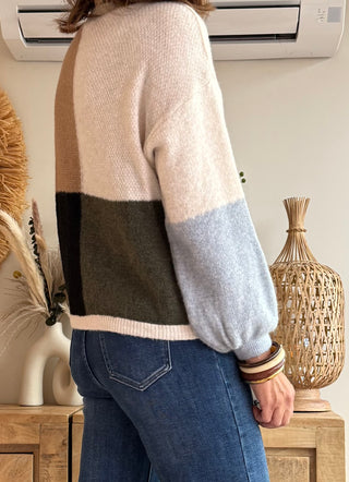 Cárdigan Color Block