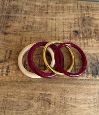 Set Pulseras Burdeos