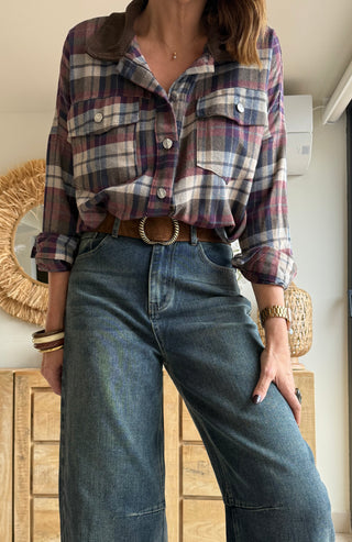 Camisa / Sobrecamisa de Franela Cuello Pana