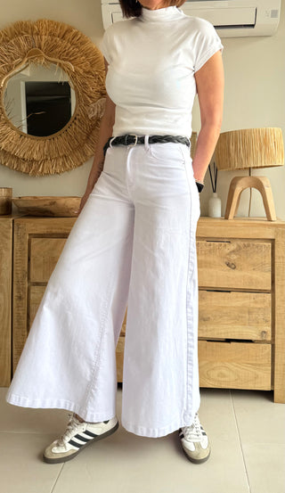 Pantalón jean ancho white