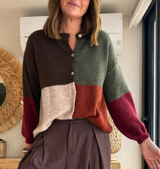 Cárdigan Color Block