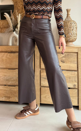 Pantalón Polipiel Premium Cropped