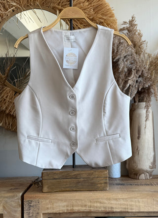 Chaleco essential beige