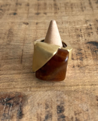 Anillo “Amber Gold” elástico