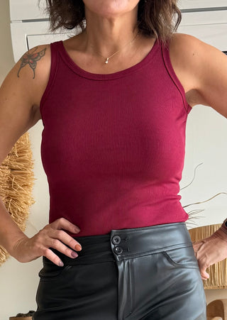 Camiseta de canalé básico premium