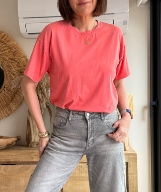 Camiseta sunset coral