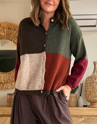 Cárdigan Color Block