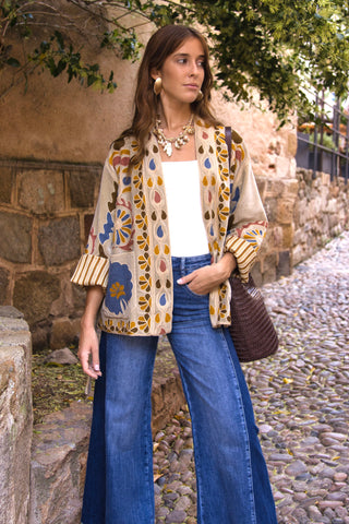 Kimono bordado algodón 100%