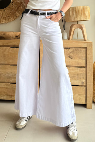 Pantalón jean ancho white