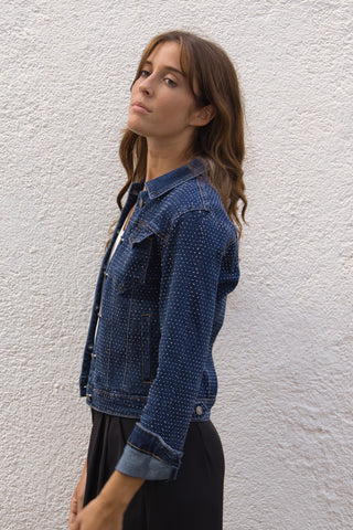 Chaqueta jean brillo