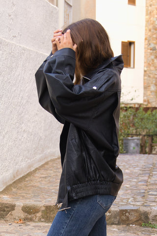 Chaqueta Oversize Efecto Piel Premium