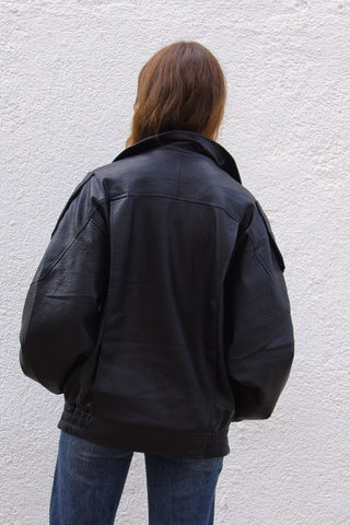 Chaqueta Oversize Efecto Piel Premium