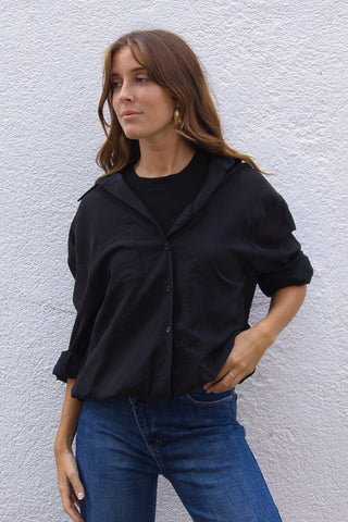 Blusa efecto camisero con top interior
