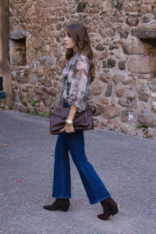 Blusa Boho Gasa Patchwork