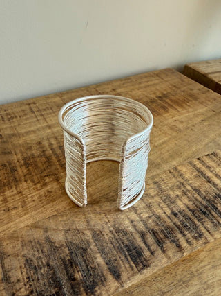 Brazalete plateado infinity