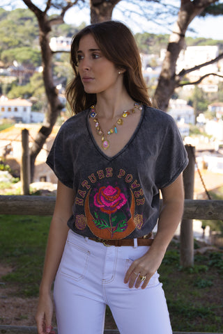 Camiseta Nature Power Bordada