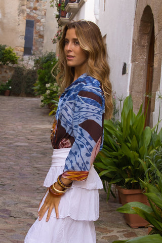 Camisa Felina Azul