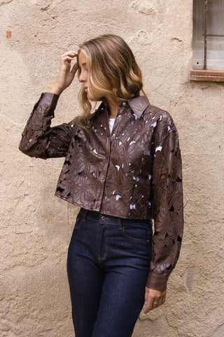 Chaqueta Fleur Chocolate