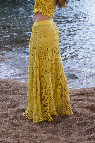 Falda Crochet Boho Calada