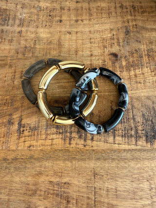 Set Tres Pulseras Negro