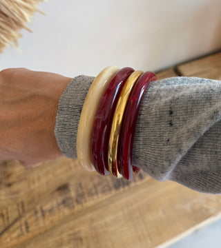 Set Pulseras Burdeos