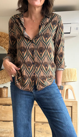 Camisa Geométrica Retro