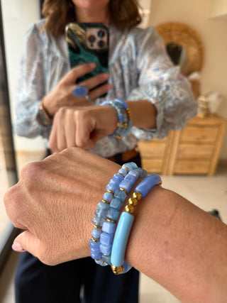 Set Pulseras Azul