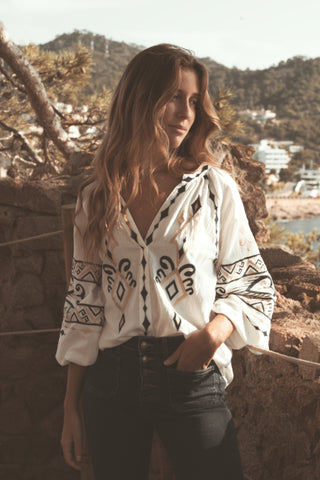 Blusa Bordada Boho Cotton