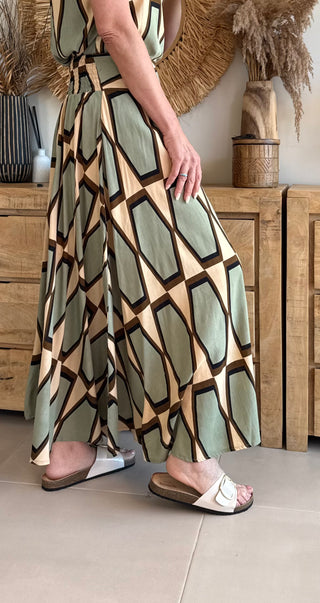 Falda Geo Verde