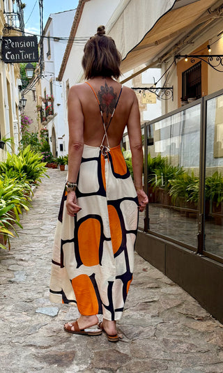 Vestido Bali geo Orange