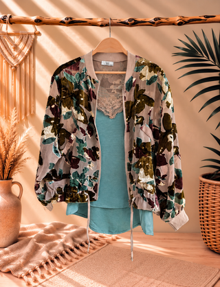 Bomber Velvet Bloom
