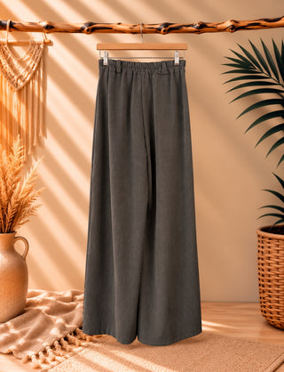 Pantalón palazzo oversize - Gris antracita, en percha trasera