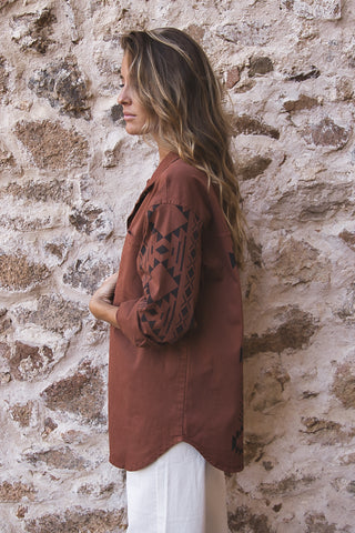 Chaqueta Oversize Étnica