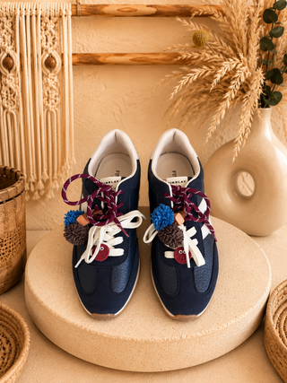 Bamba Pompones Navy