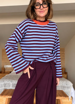 Jersey de Rayas con Espalda Abierta