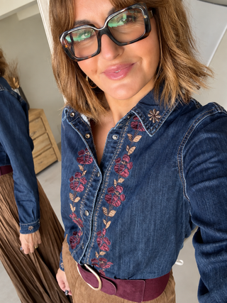 Camisa Denim Bordada Florencia