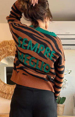 🧶 Cárdigan “SEMPRE MEGLIO”