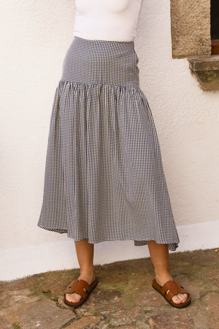 Falda Vichy Midi Riviera