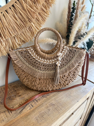 Bolso Boho Trenzado Conchas
