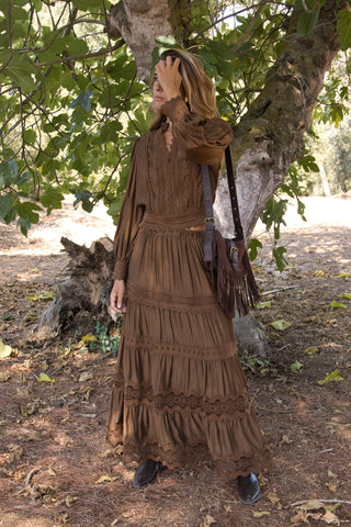Falda Boho Camel