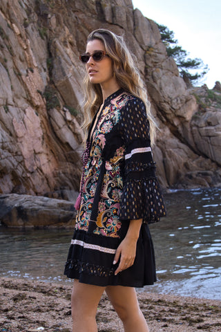 Vestido Bordado Boho Jewel