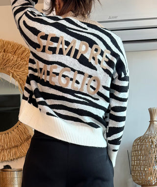 🧶 Cárdigan “SEMPRE MEGLIO”