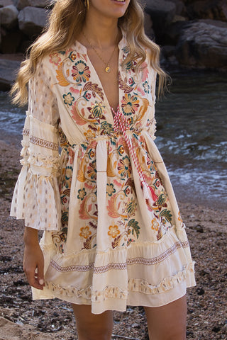 Vestido Bordado Boho Jewel