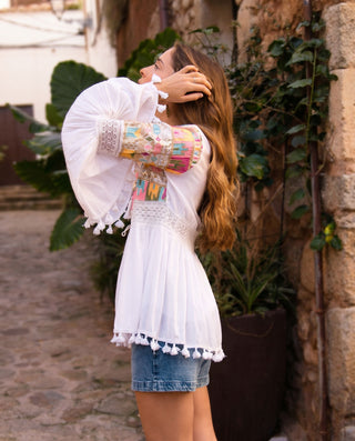 Blusa Boho Bordada Jaipur