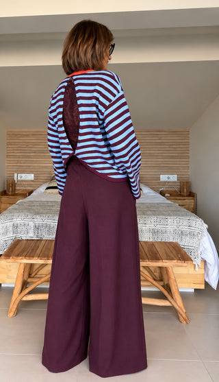 Jersey de Rayas con Espalda Abierta