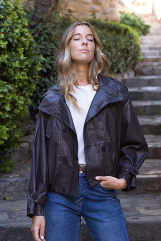 🤎 Chaqueta Trench Chocolate