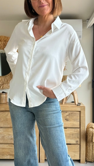 Blusa básica blanca