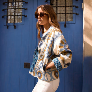 Chaqueta Bordada Artisan Azul